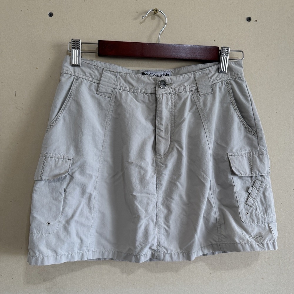 VTG Columbia Y2K Cargo Skort Hiking Utility Gorpcore Beige Sz 4 Runs Small XS